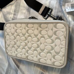 Coach Ivory Embossed Crossbody Bag**Brand new with tags**